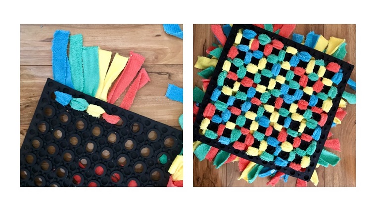 DIY Snuffle Mat For Dogs